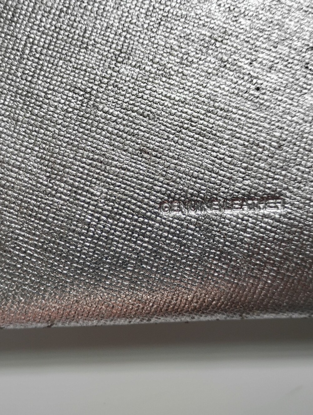 Genuine Pebbled Leather Silver Wallet Royal Blue Classic Kiss Clasp - Picture 6 of 9